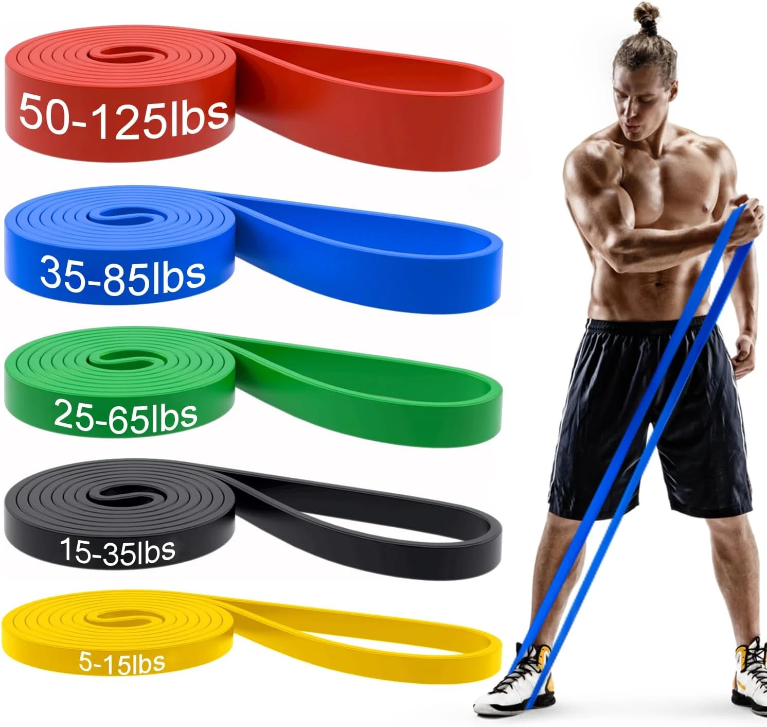 Pull Up Bands, Resistance Bands, Pull Up Assistance Bands Set for Men & Women, E