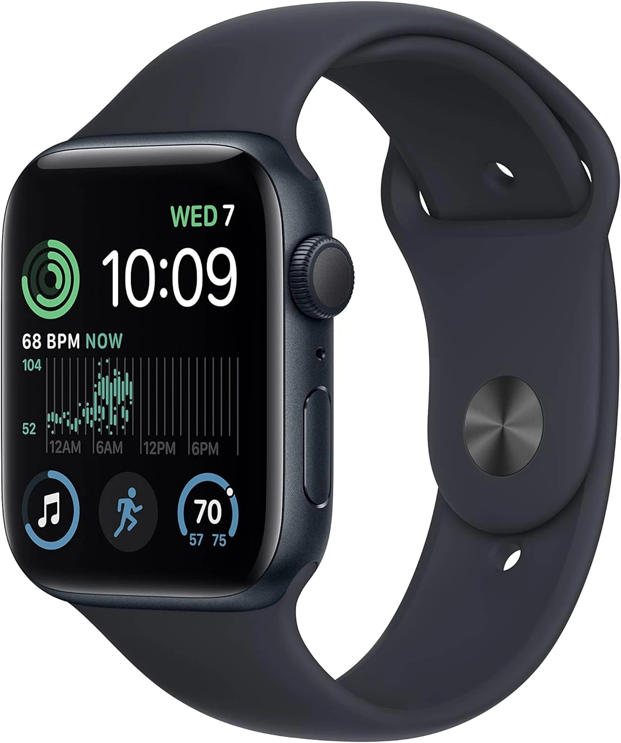 Apple Watch SE (2nd Gen) [GPS 44mm] Smart Watch with Midnight Aluminum Case and 