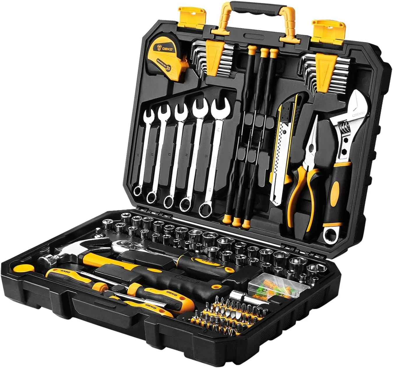 DEKOPRO 158 Piece Tool Set - General Household Hand Tool Kit, Auto Repair Tool S